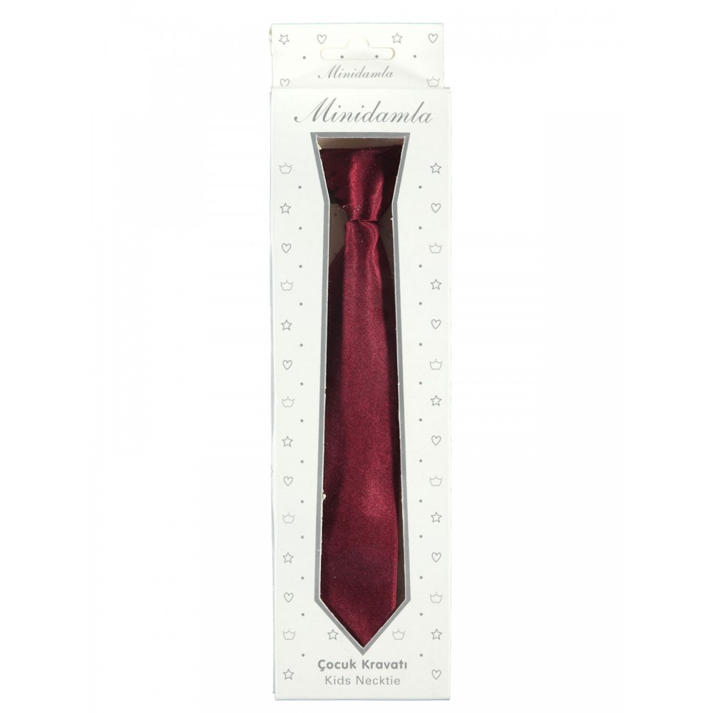 Wholesale - Minidamla-Lüks Tekin - Burgundy - DT & FMCG-Tie & Bow Tie-S Size (Of 4) 4 Pieces