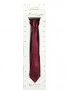 Wholesale - Minidamla-Lüks Tekin - Burgundy - DT & FMCG-Tie & Bow Tie-S Size (Of 4) 4 Pieces