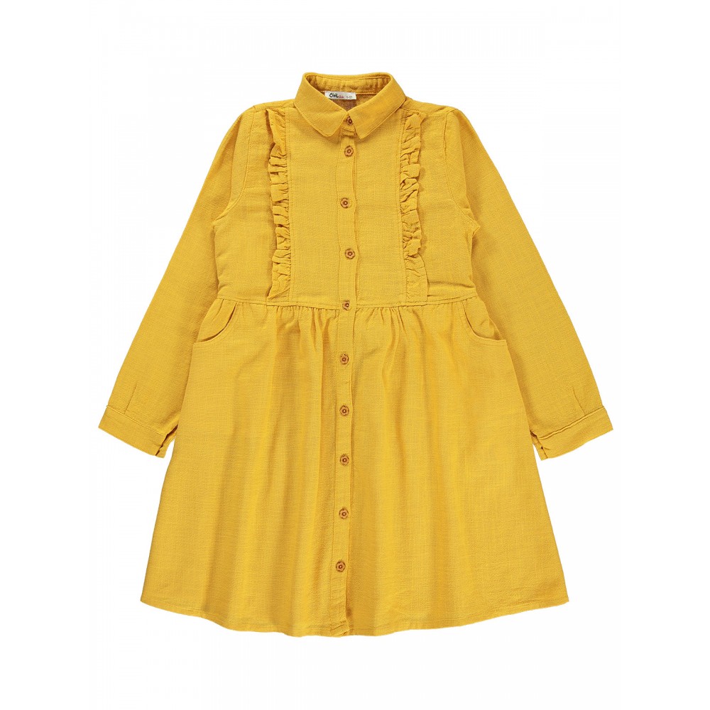 Wholesale - Civil Girls - Mustard - Girl-Dresses-10-11-12-13 Year  (1-1-1-1) 4 Pieces