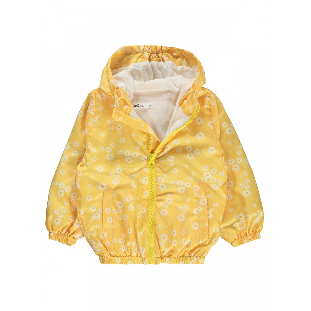 Wholesale - Civil Girls - Yellow - Girl-Raincoat-2-3-4-5 Year (1-1-1-1) 4 Pieces