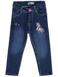 Wholesale - Civil Girls - Dark Blue - Girl-Trousers-2-3-4-5 Year (1-1-1-1) 4 Pieces