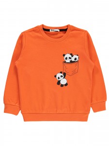 Wholesale - Civil Boys - Orange - Boy-Sweatshirt-2-3-4-5 Year (1-1-1-1) 4 Pieces