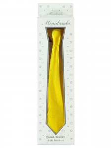 Wholesale - Minidamla-Lüks Tekin - Yellow - -Nectie and Bow-Tie-S Size (Of 4) 4 Pieces