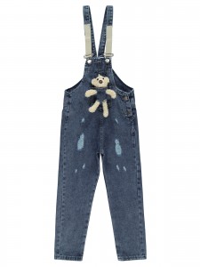 Wholesale - Civil Girls - Blue - -Dungarees-6-7-8-9 Year (1-1-1-1) 4 Pieces