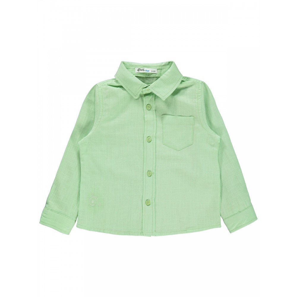 Wholesale - Civil Boys - Soft Green - -Shirt-2-3-4-5 Year (1-1-1-1) 4 Pieces