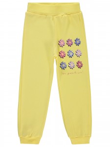 Wholesale - Civil Girls - Yellow - -Track Pants-2-3-4-5 Year (1-1-1-1) 4 Pieces