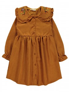 Wholesale - Civil Girls - Mustard - -Jumper and Dress-6-7-8-9 Year (1-1-1-1) 4 Pieces