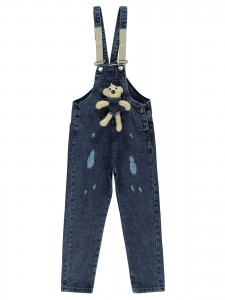 Wholesale - Civil Girls - Dark Blue - -Dungarees-10-11-12-13 Year  (1-1-1-1) 4 Pieces