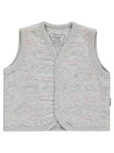 Wholesale - Minidamla-Lüks Tekin - Greymarl - -Vest-56-62-68-74 (1-1-1-1) 4 Pieces