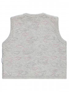 Wholesale - Minidamla-Lüks Tekin - Greymarl - -Vest-56-62-68-74 (1-1-1-1) 4 Pieces