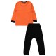 Wholesale - Civil Boys - Orange - -Pajama Set-2-3-4-5 Year (1-1-1-1) 4 Pieces