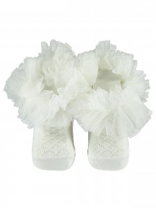 Wholesale - Minidamla-Lüks Tekin - White - Baby-Sock-S Size (Of 6) 6