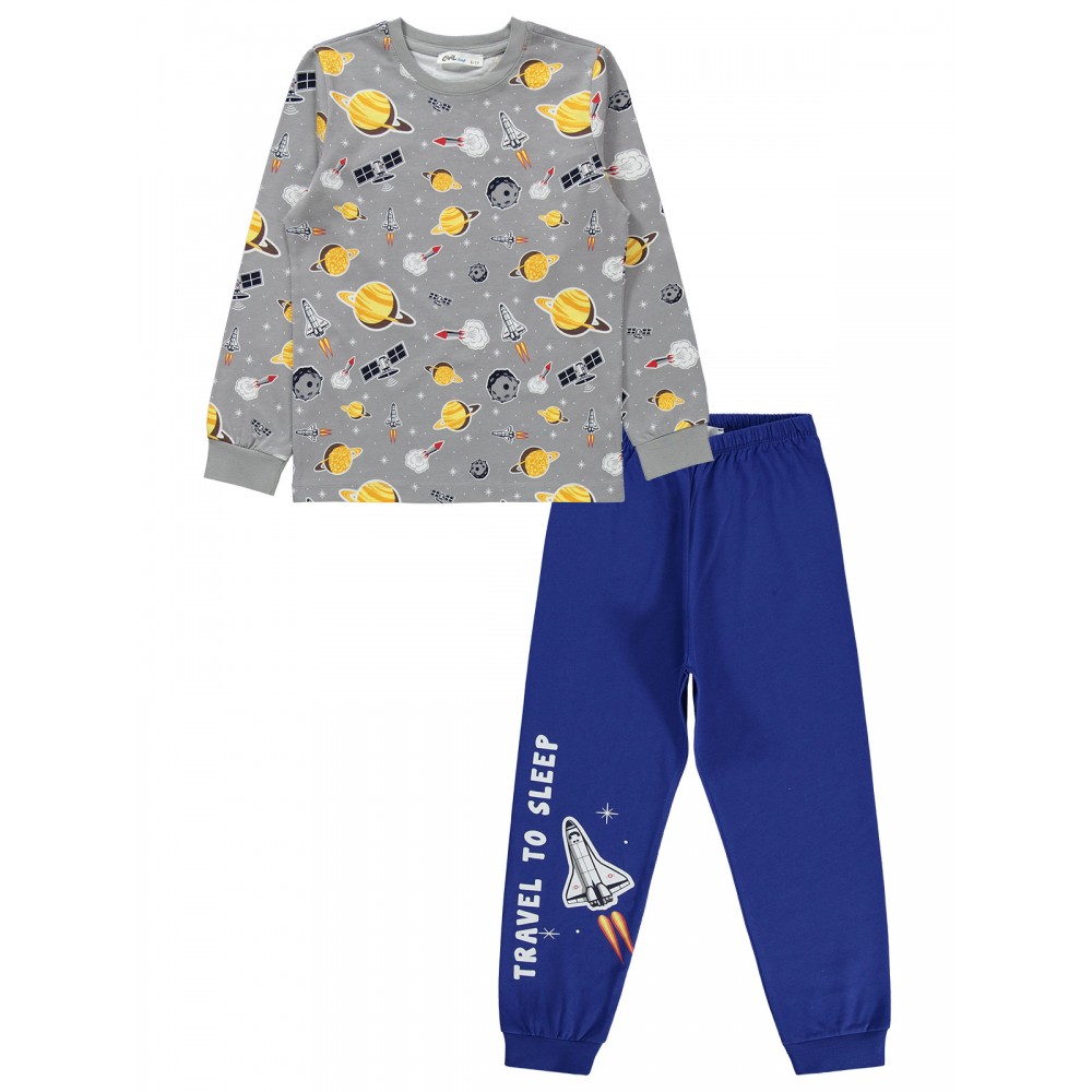 Wholesale - Civil Boys - Grey - Boy-Pajamas Set-10-11-12-13 Year  (1-1-1-1) 4