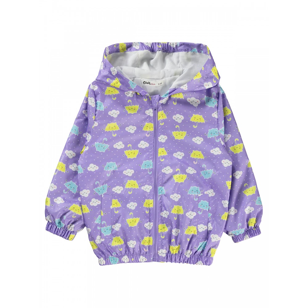 Wholesale - Civil Girls - Pink-Damson - Girl-Raincoat-2-3-4-5 Year (1-1-1-1) 4