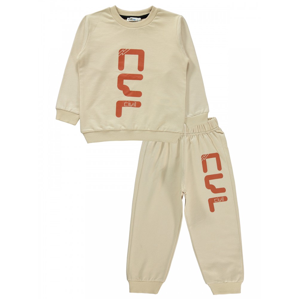 Wholesale - Civil Boys - Stone - Boy-Tracksuit Set-2-3-4-5 Year (1-1-1-1) 4