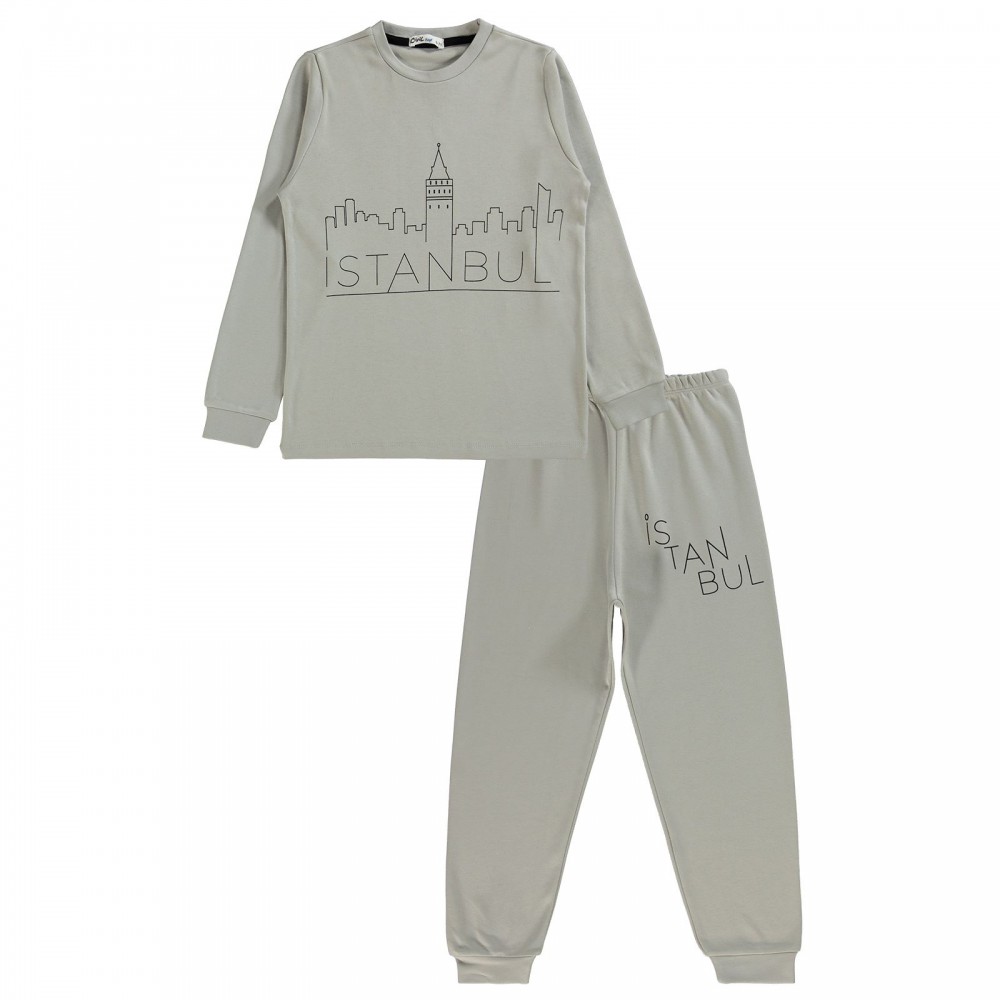 Wholesale - Civil Boys - Grey - Boy-Pajamas Set-6-7-8-9 Year (1-1-1-1) 4