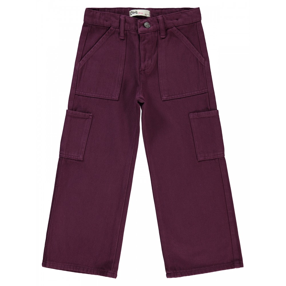 Wholesale - Civil Girls - Bordeaux-Crepe - Girl-Trousers-10-11-12-13 Year  (1-1-1-1) 4