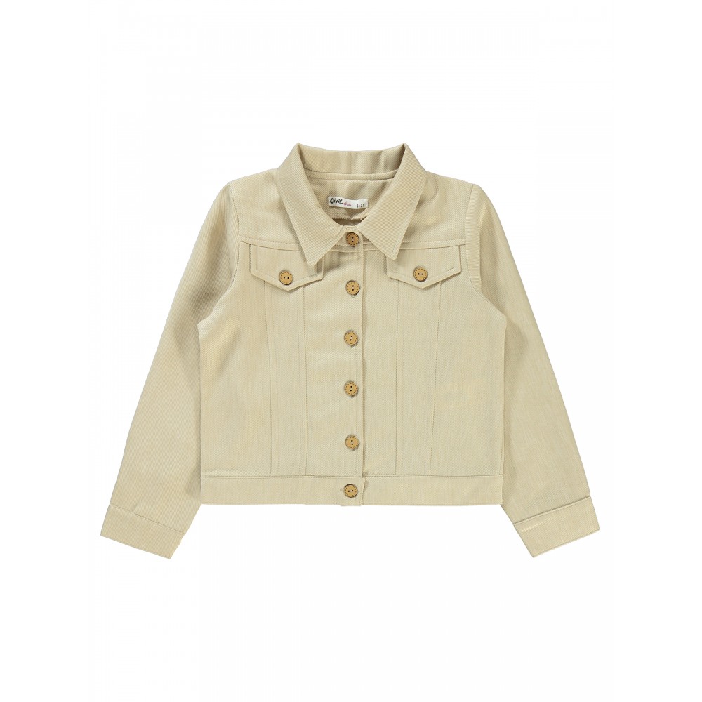 Wholesale - Civil Girls - Beige - Girl-Jacket-6-7-8-9 Year (1-1-1-1) 4