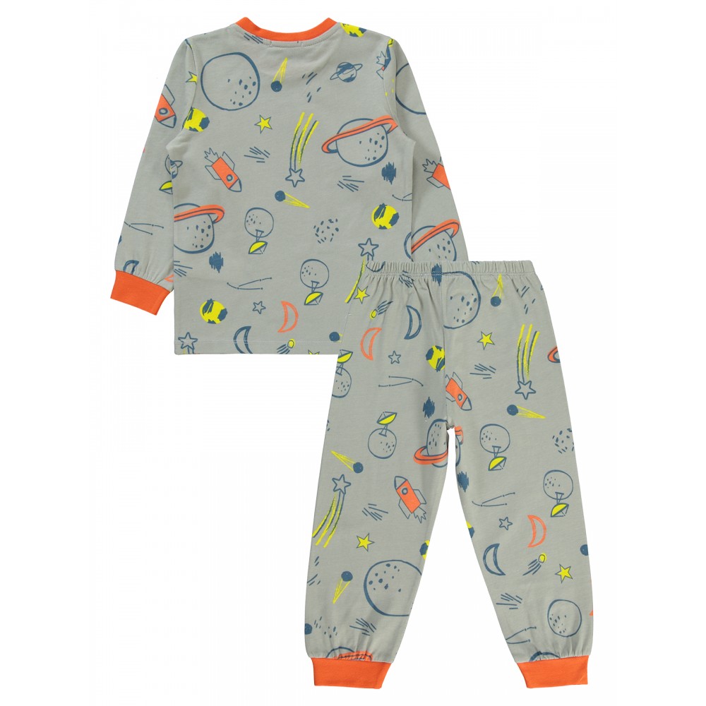 Wholesale - Civil Boys - Orange - Boy-Pajamas Set-2-3-4-5 Year (1-1-1-1) 4