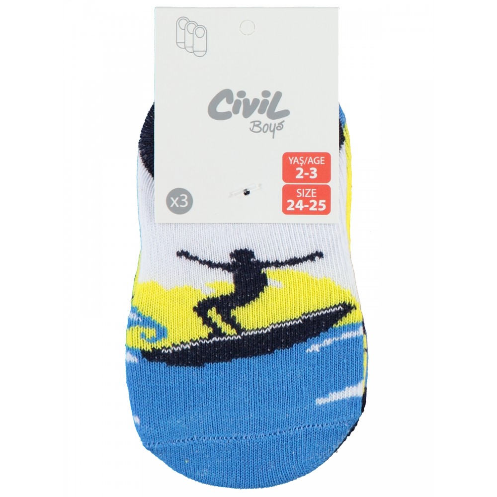 Wholesale - Civil Boys - Standard - Boy-Babet Socks-6 Year (Of 4) 4