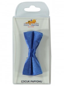 Wholesale - Minidamla-Lüks Tekin - Blue - -Nectie and Bow-Tie-S Size (Of 4) 4 Pieces