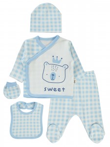 Wholesale - Civil Baby - Babyblue - Baby-Snapsuit Sets-50 Month (Of 2 ) 2