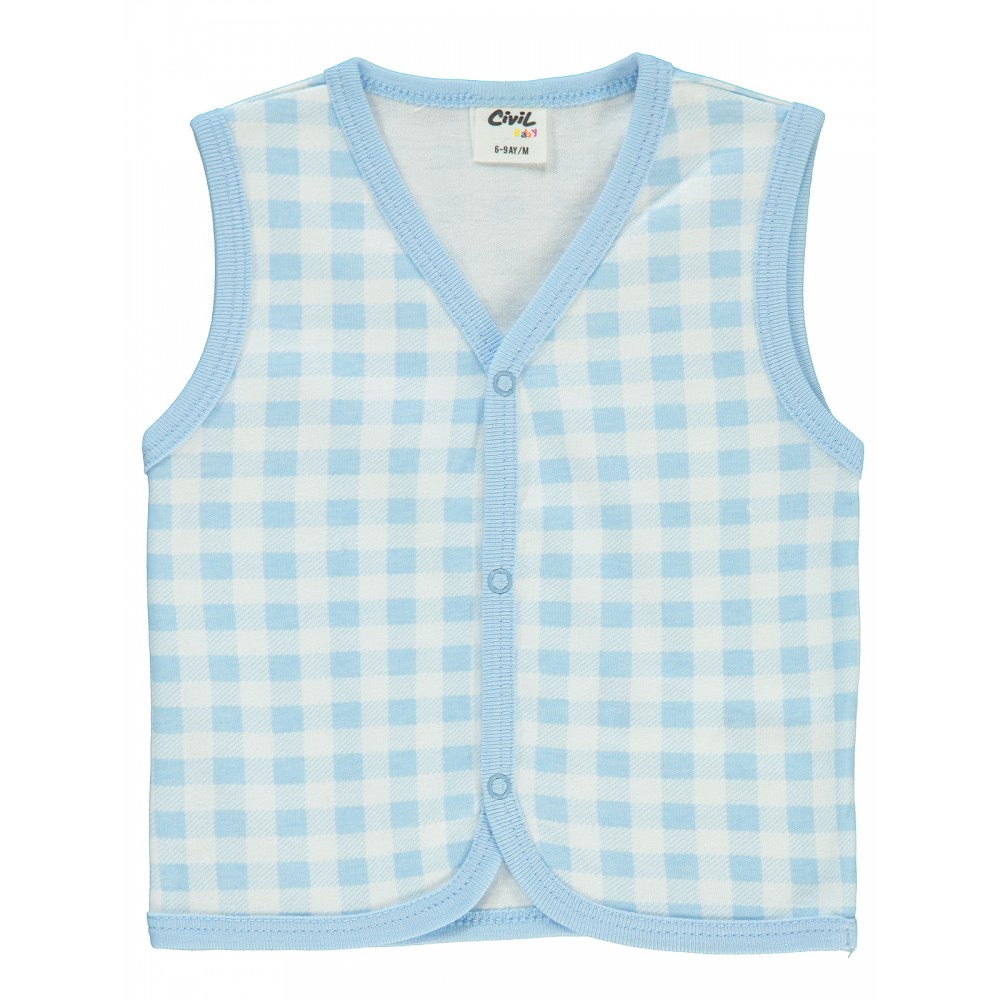 Wholesale - Civil Baby - Babyblue - Baby-Waistcoat-68-74-80-86 Month (1-1-1-1) 4