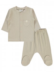 Wholesale - Civil Baby - Beige - Baby-Pajamas Set-56-62-68 Month(1-1-1) 3