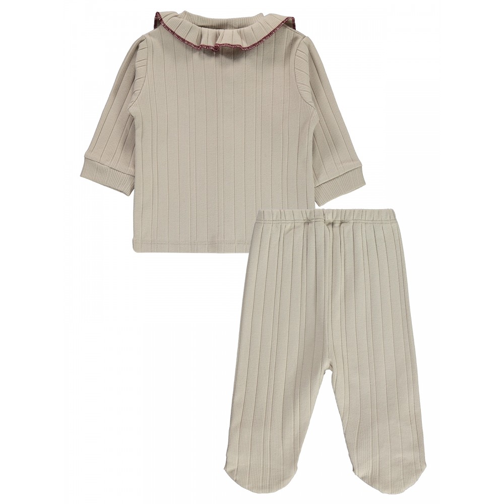 Wholesale - Civil Baby - Beige - Baby-Pajamas Set-56-62-68-74 (1-1-1-1) 4