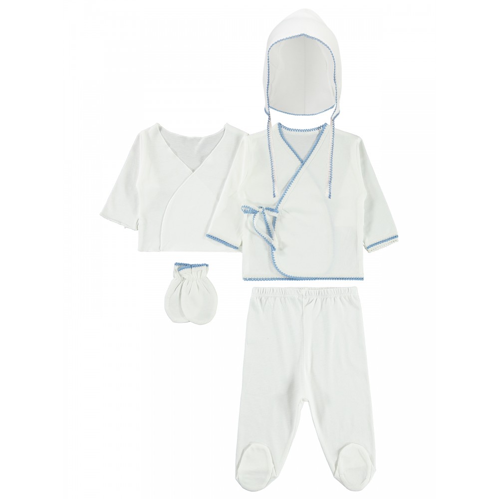 Wholesale - Civil Baby - Blue - -Mini Snapsuits-50 Month (Of 4) 4 Pieces