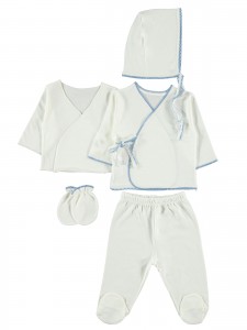 Wholesale - Civil Baby - Blue - -Mini Snapsuits-50 Month (Of 4) 4 Pieces