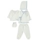 Wholesale - Civil Baby - Blue - -Mini Snapsuits-50 Month (Of 4) 4 Pieces