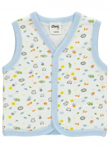 Wholesale - Civil Baby - Blue - -Vest-56-62-68-74 (1-1-1-1) 4 Pieces