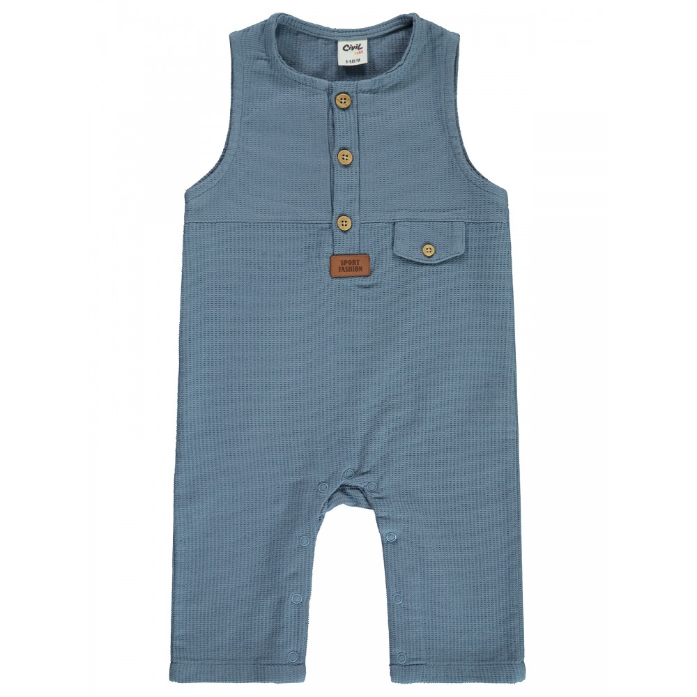 Wholesale - Civil Baby - Blue - Baby-Dungarees-68-74-80-86 Size (1-1-2-2) 6