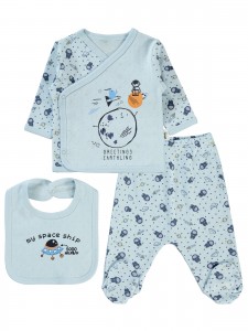 Wholesale - Civil Baby - Blue - Baby-Snapsuit Sets-50 Month (Of 4) 4