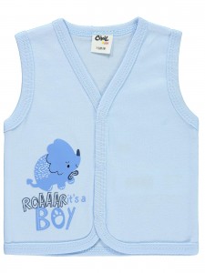 Wholesale - Civil Baby - Blue - Baby-Waistcoat-56-62-68-74 (1-1-1-1) 4 Pieces