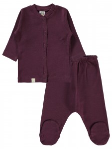 Wholesale - Civil Baby - Bordeaux-Crepe - Baby-Pajamas Set-56-62-68 Month(1-1-1) 3