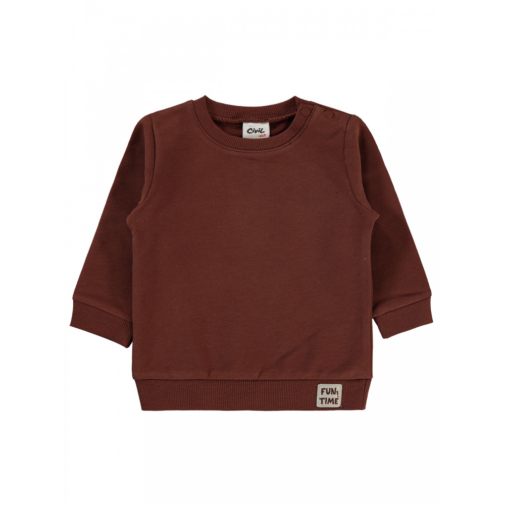 Wholesale - Civil Baby - Brown - Baby-Sweatshirt-68-74-80-86 Size (1-1-2-2) 6