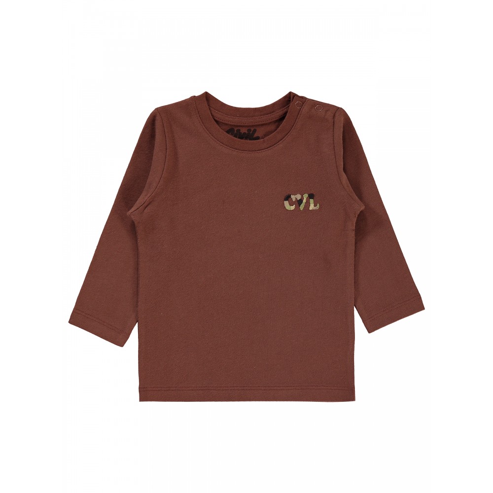 Wholesale - Civil Baby - Brown - Baby-Sweatshirt-68-74-80-86 Size (1-1-2-2) 6