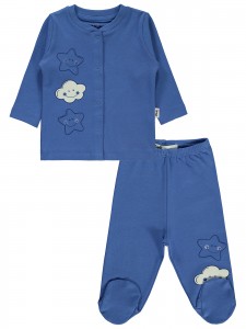 Wholesale - Civil Baby - Dark Blue - Baby-Pajamas Set-62-68 Month (1-1) 2 Pieces