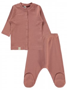 Wholesale - Civil Baby - Dusty Rose - Baby-Pajamas Set-56-62-68 Month(1-1-1) 3