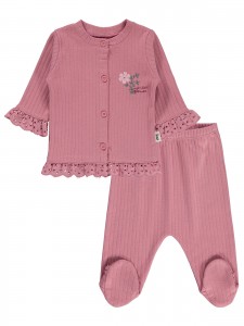 Wholesale - Civil Baby - Dusty Rose - Baby-Pajamas Set-56-62-68-74 (1-1-1-1) 4