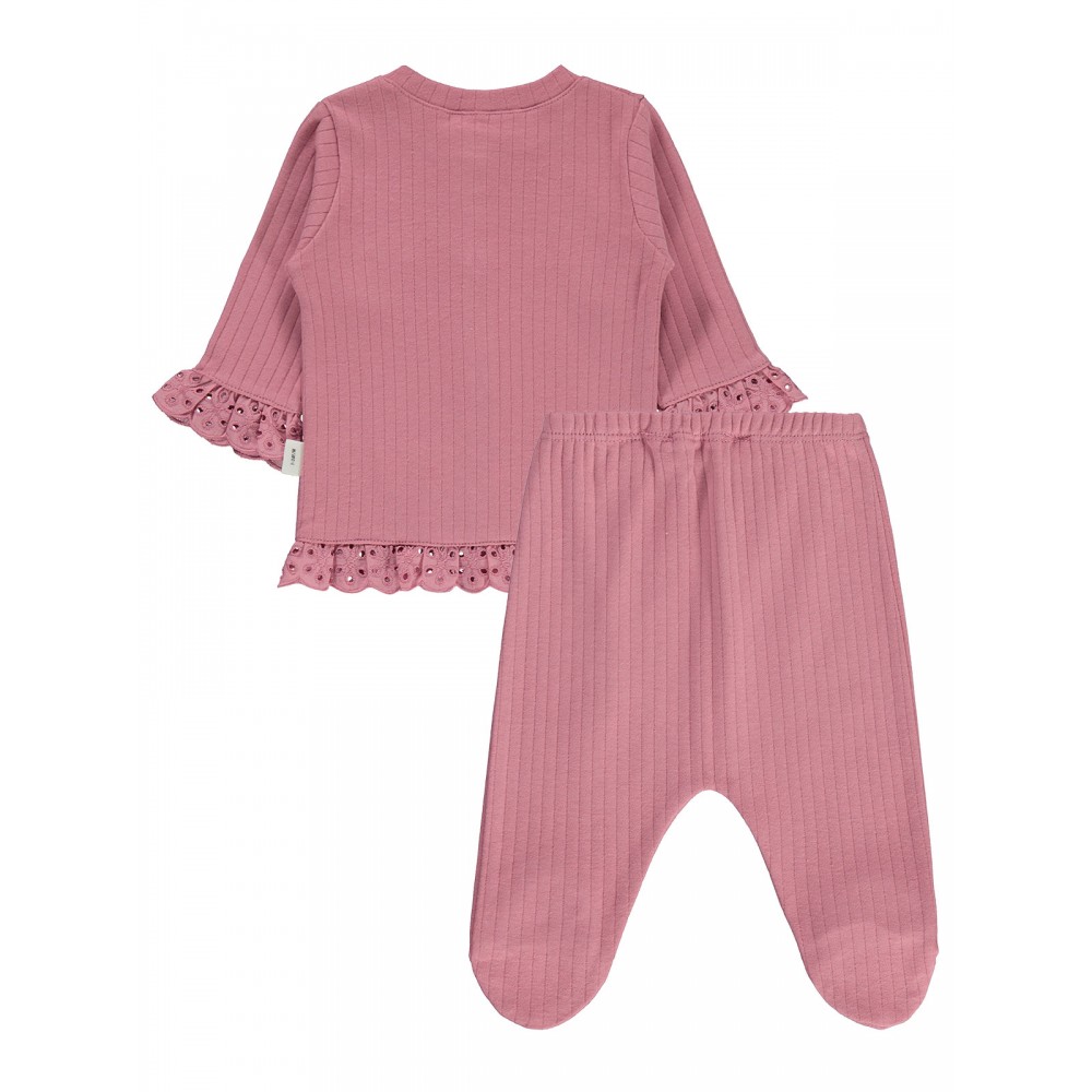 Wholesale - Civil Baby - Dusty Rose - Baby-Pajamas Set-56-62-68-74 (1-1-1-1) 4