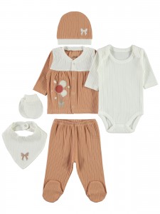 Wholesale - Civil Baby - Dusty Rose - Baby-Snapsuit Sets-50 Month (Of 4) 4