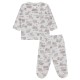 Wholesale - Civil Baby - Ecru - -Pajama Set-56-62-68 Month(1-1-1) 3 Pieces