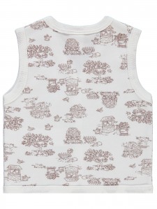 Wholesale - Civil Baby - Ecru - -Vest-56-62-68-74 (1-1-1-1) 4 Pieces