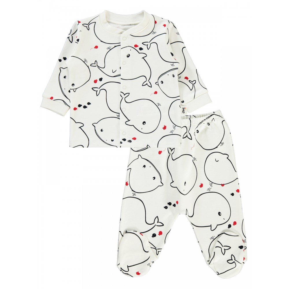 Wholesale - Civil Baby - Ecru - Baby-Pajamas Set-56-62-68 Month(1-1-1) 3