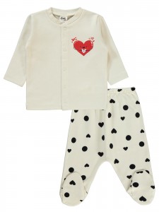 Wholesale - Civil Baby - Ecru - Baby-Pajamas Set-56-62-68 Month(1-1-1) 3