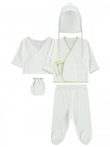 Wholesale - Civil Baby - Green - -Mini Snapsuits-50 Month (Of 4) 4 Pieces