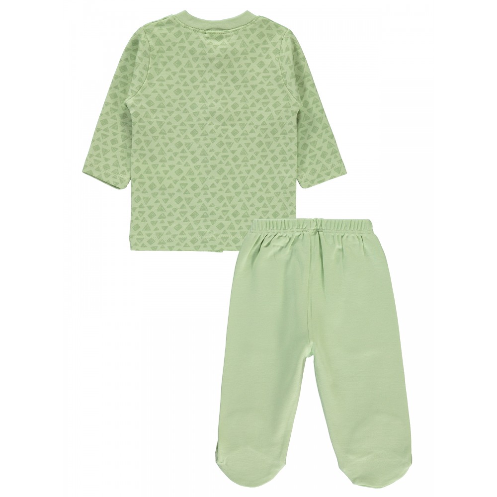 Wholesale - Civil Baby - Green - -Pajama Set-56-62-68 Month(1-1-1) 3 Pieces